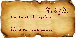 Hellmich Árpád névjegykártya