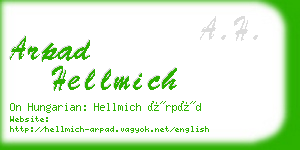 arpad hellmich business card